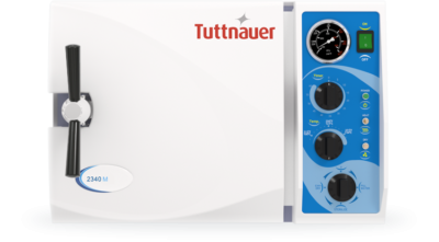 Sterilizer Autoclave Manual Classic 120V, 9” x 18” Chamber Size, 5 Gallon, 3 Trays, 2 full & 2 half Cassette Capacity (1/EA) by Tuttnauer USA Co. Ltd.  ID 2340M